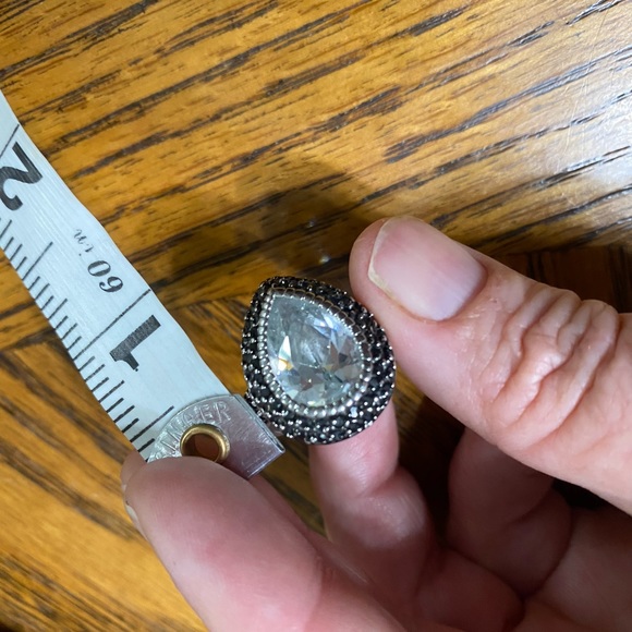 Park Lane Tear Drop clear stone ring size 8 - Picture 4 of 5